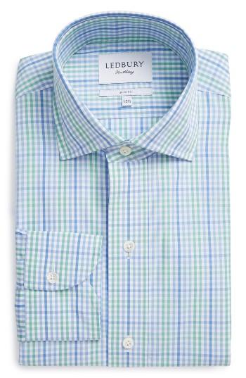 Men's Ledbury Slim Fit Check Dress Shirt - Green