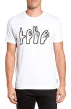 Men's French Connection Love Hands Graphic T-shirt, Size - White