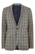 Men's Topman Ultra Skinny Fit Check Suit Jacket R - Black