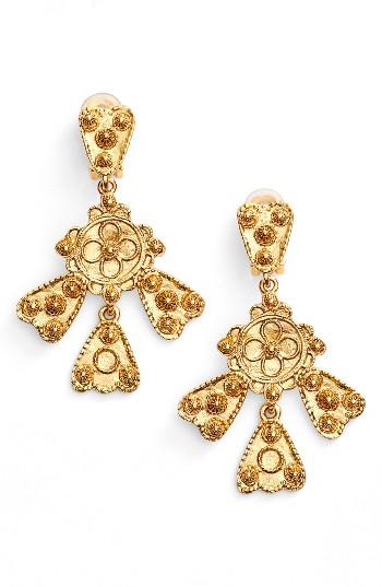 Women's Oscar De La Renta Charm Clip Earrings