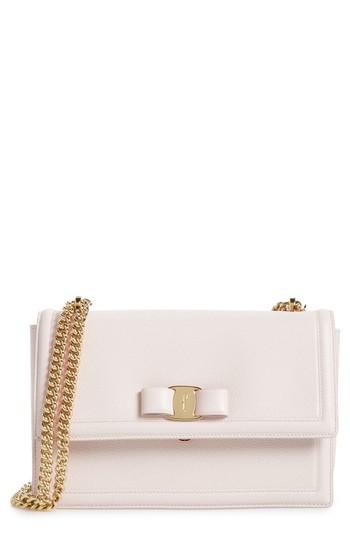 Salvatore Ferragamo Medium Ginny Leather Shoulder Bag - Pink