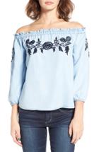 Women's Tinsel Embroidered Off The Shoulder Top