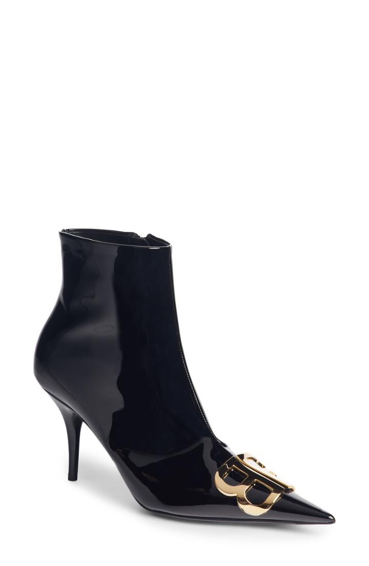 Women's Balenciaga Bb Pointy Toe Bootie Us / 36eu - Black
