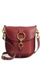 Frye Ilana Leather Saddle Bag - Burgundy