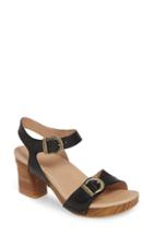 Women's Dansko Anna Block Heel Sandal .5-6us / 36eu - Black