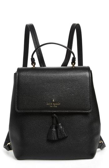 Kate Spade New York Hayes Street - Teba Leather Backpack - Black