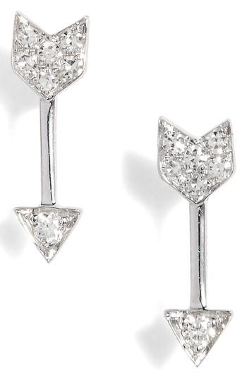 Women's Ef Collection Diamond Arrow Stud Earrings