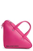 Balenciaga Extra Small Triangle Leather Bag - Pink