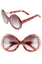 Women's Vow London Layla 56mm Oversize Sunglasses - Red/ Gold
