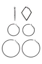 Women's Bp. 3-pack Geometric Hoop Earrings