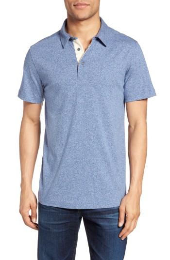 Men's Nordstrom Men's Shop Trim Fit Jaspe Polo - Blue