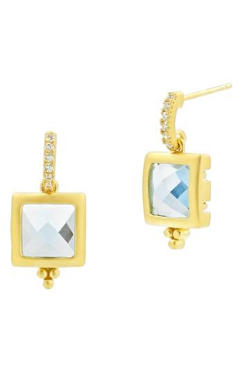 Women's Freida Rothman Ocean Azure Cubic Zirconia Stud Earrings