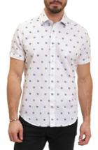 Men's Robert Graham Tareck Tailored Fit Short Sleeve Sport Shirt - White