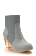 Women's Shoes Of Prey Block Heel Bootie .5 B - Grey