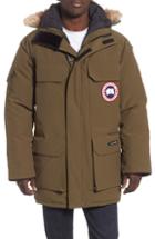 Men's Canada Goose Pbi Expedition Regular Fit Down Parka With Genuine Coyote Fur Trim - Green