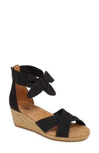 Women's Ugg Traci Espadrille Wedge Sandal M - Black