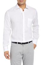 Men's Peter Millar Crown Regular Fit Linen Sport Shirt - White