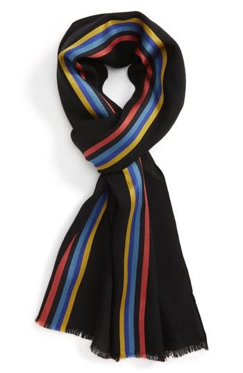 Men's Paul Smith Stripe Wool Blend Scarf