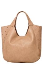 Urban Originals 'masterpiece' Perforated Faux Leather Tote - Grey