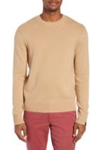 Men's Rag & Bone Haldon Contrast Stitch Cashmere Sweater - Beige
