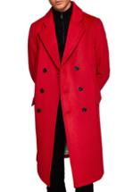 Men's Topman Margate Oversize Coat - Red