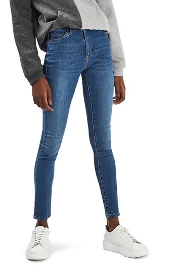 Women's Topshop Leigh Skinny Jeans X 32 - Blue