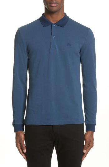Men's Burberry Lawford Rugby Shirt - Blue