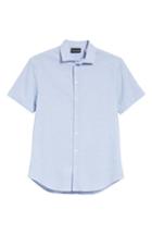 Men's Emporio Armani Regular Fit Seersucker Sport Shirt - Blue