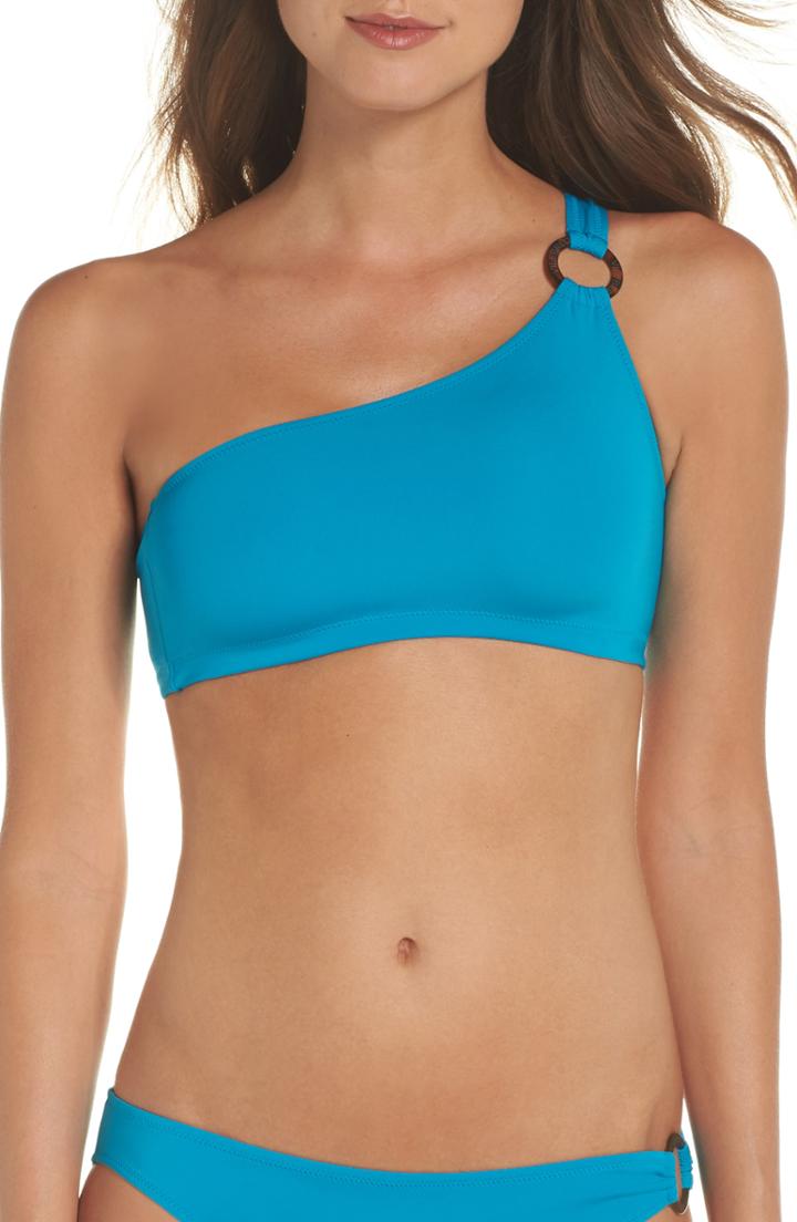 Women's Vilebrequin One-shoulder Bikini Top, Size - Blue