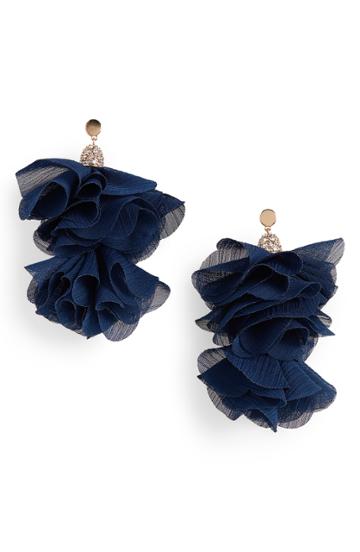 Women's Canvas Jewelry Tulle Tassel Drop Earrings