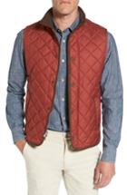 Men's Peter Millar Essex Quilted Vest, Size - Red