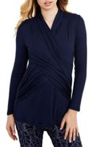 Women's Maternal America Drape Maternity/nursing Top - Blue