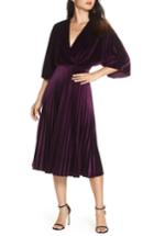 Women's Maggy London Kimono Pleated Dress - Purple