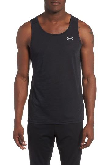 Men's Under Armour Threadborne Streaker Tank - Black