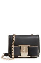 Salvatore Ferragamo Mini Vara Studded Leather Shoulder Bag - Black