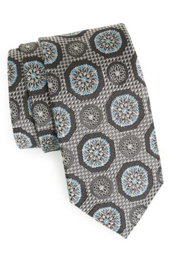 Men's John W. Nordstrom Woven Silk Tie, Size - Black