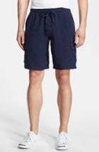 Men's Vilebrequin Linen Bermuda Cargo Shorts - Blue