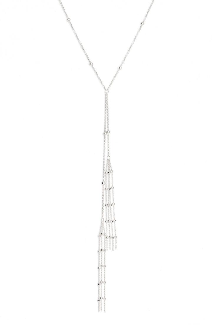 Women's Argento Vivo Long Tassel Y-necklace