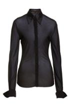 Women's Joseph Slater Sheer Crepe Net Shirt Us / 36 Fr - Black