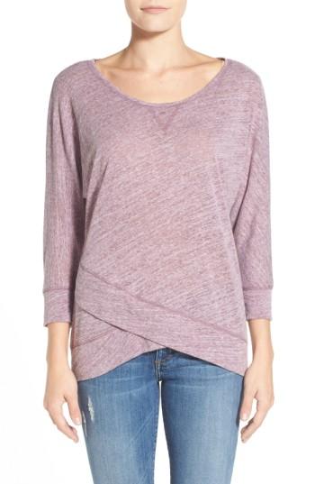 Women's Caslon Crossover Front Tee - Purple