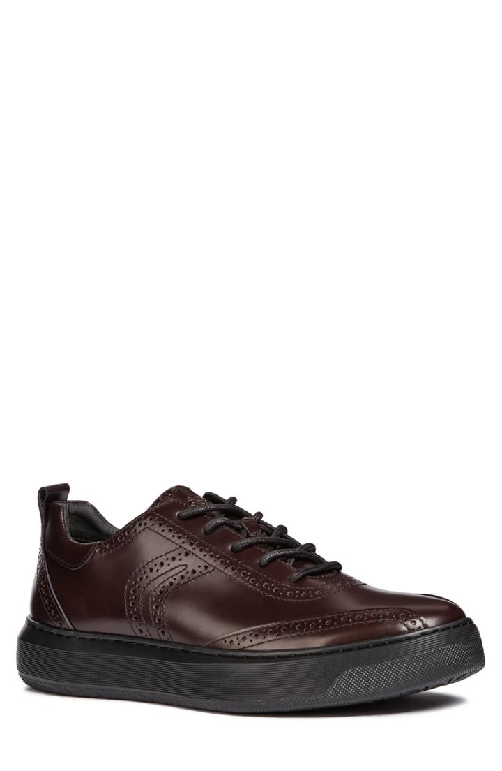 Men's Geox Deiven 10 Brogued Low Top Sneaker Us / 40eu - Burgundy