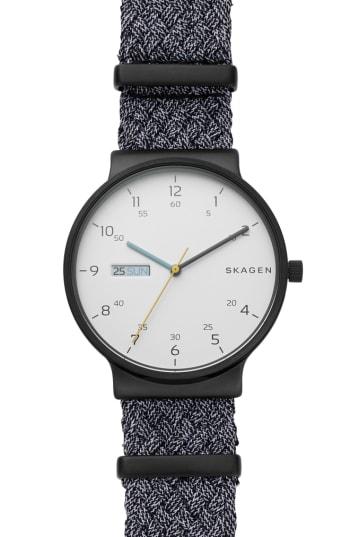 Men's Skagen Ancher Braided Nato Strap Watch, 40mm