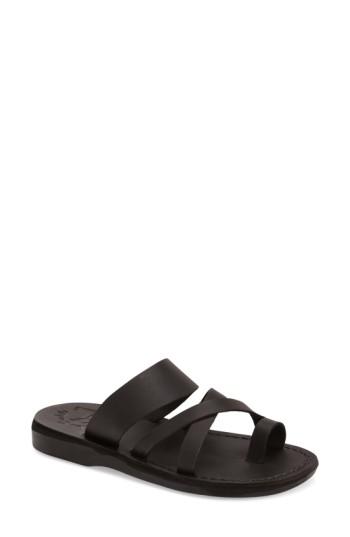 Women's Jerusalem Sandals 'the Good Shepard' Leather Sandal Us / 42eu - Black