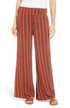 Women's Love, Fire Stripe Knit Wide Leg Pants - Brown