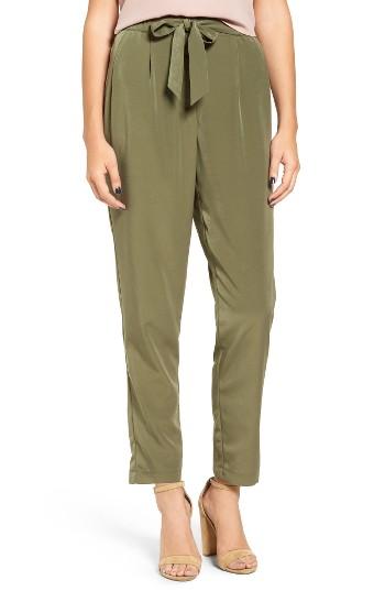 Women's Mimi Chica Tie Waist Pants - Green
