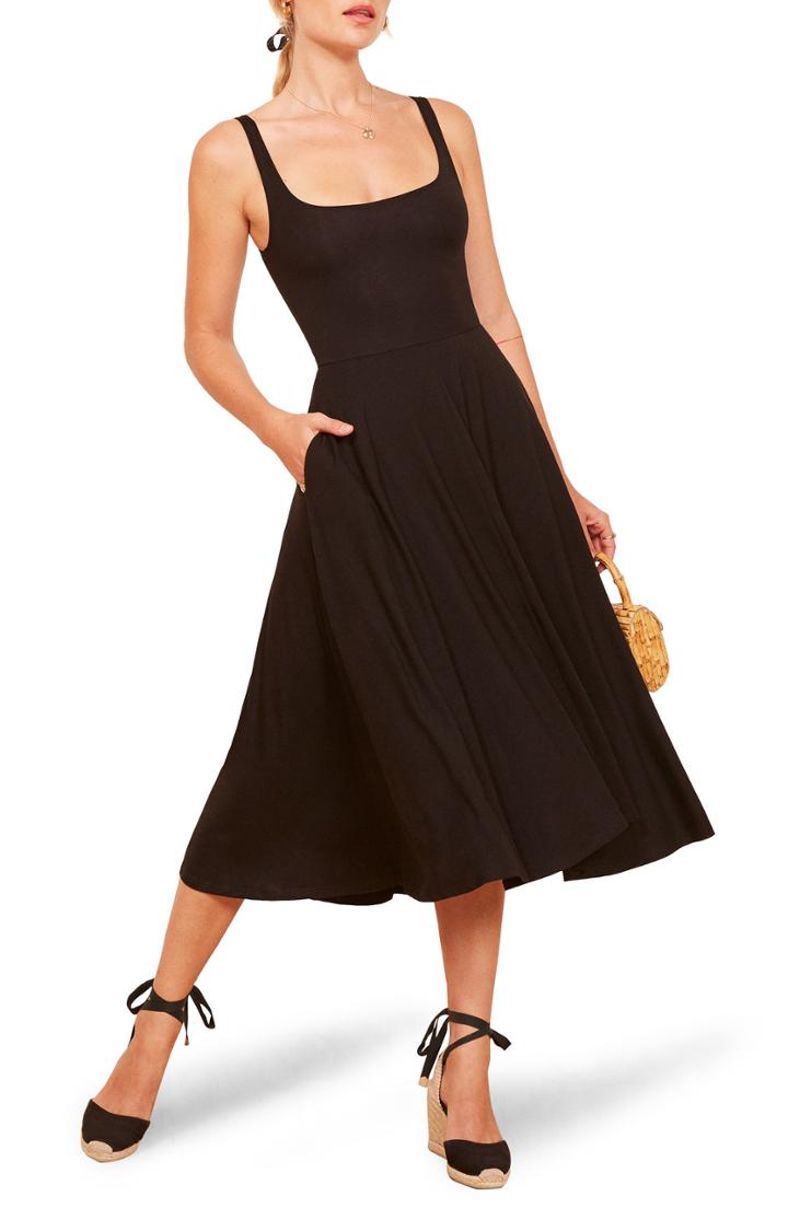 Women's Reformation Rou Midi Fit & Flare Dress