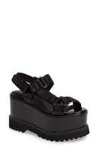 Women's Jeffrey Campbell Windale Studded Platform Sandal .5 M - Black