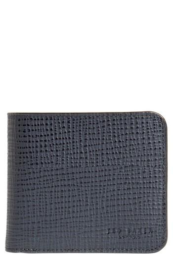 Men's Ted Baker London Astridd Palmelato Leather Wallet - Blue