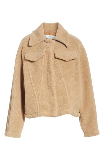 Women's Off-white Bear Faux Shearling Track Jacket Us / 38 It - Beige