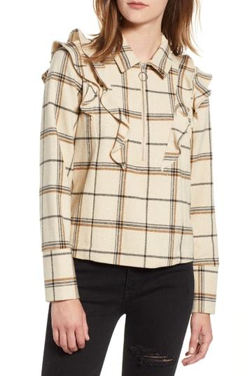 Women's Scotch & Soda Check Print Top - Ivory